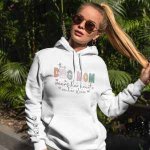 Dog Mom Hoodie White v1